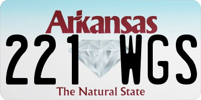 AR license plate 221WGS