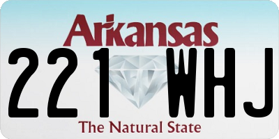 AR license plate 221WHJ
