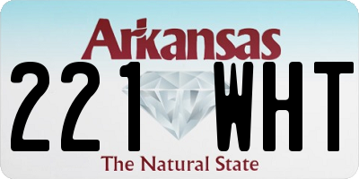 AR license plate 221WHT
