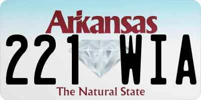 AR license plate 221WIA