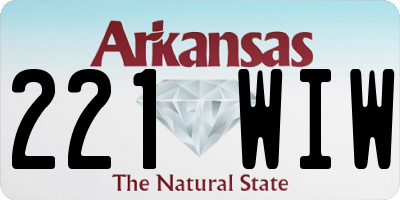 AR license plate 221WIW