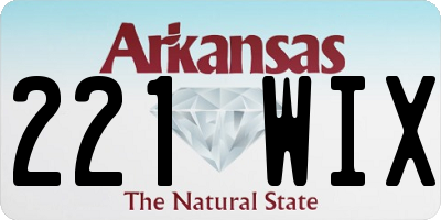 AR license plate 221WIX
