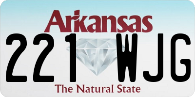 AR license plate 221WJG