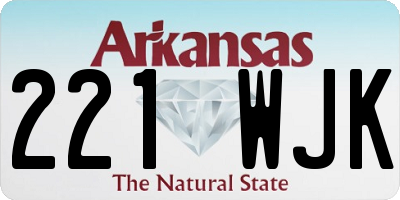 AR license plate 221WJK