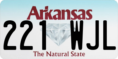 AR license plate 221WJL