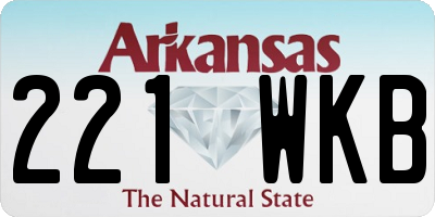 AR license plate 221WKB