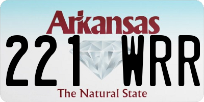 AR license plate 221WRR