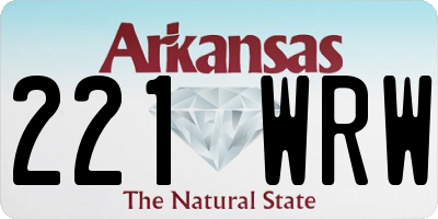 AR license plate 221WRW