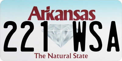 AR license plate 221WSA