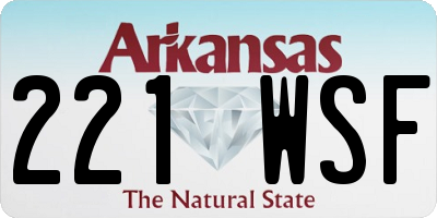 AR license plate 221WSF