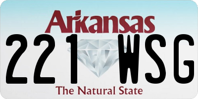 AR license plate 221WSG