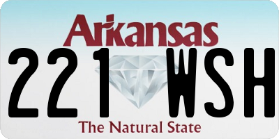 AR license plate 221WSH