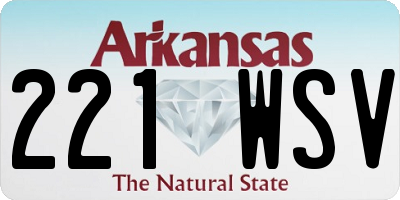 AR license plate 221WSV