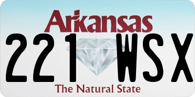 AR license plate 221WSX