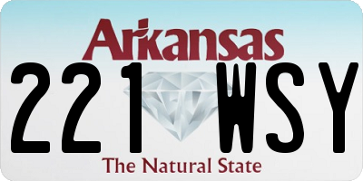 AR license plate 221WSY