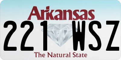 AR license plate 221WSZ