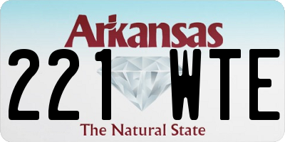 AR license plate 221WTE
