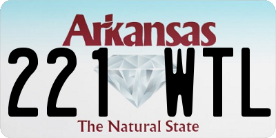 AR license plate 221WTL