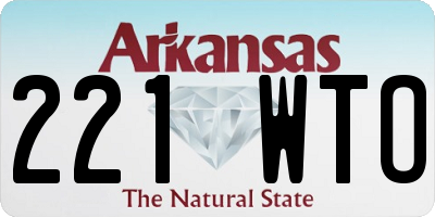 AR license plate 221WTO