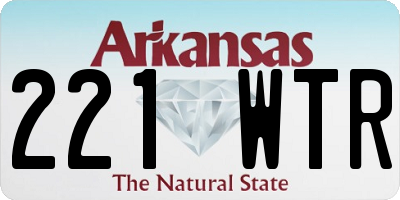 AR license plate 221WTR