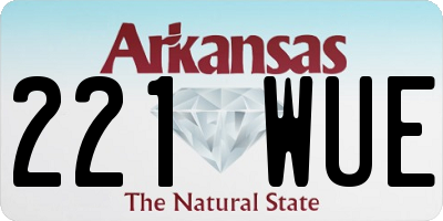 AR license plate 221WUE