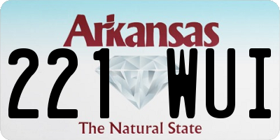 AR license plate 221WUI