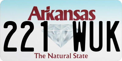 AR license plate 221WUK