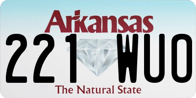 AR license plate 221WUO