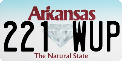 AR license plate 221WUP