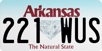AR license plate 221WUS