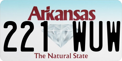 AR license plate 221WUW