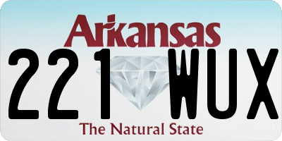AR license plate 221WUX