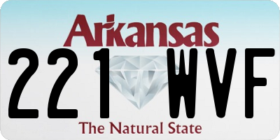 AR license plate 221WVF
