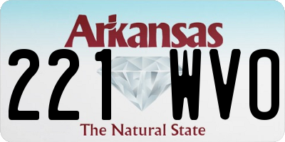 AR license plate 221WVO