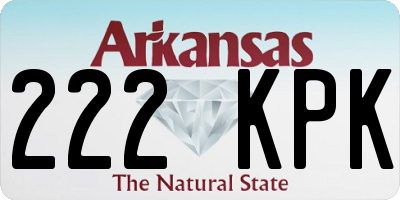 AR license plate 222KPK