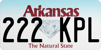 AR license plate 222KPL