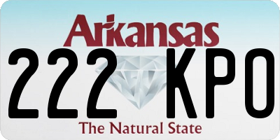 AR license plate 222KPO