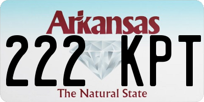 AR license plate 222KPT