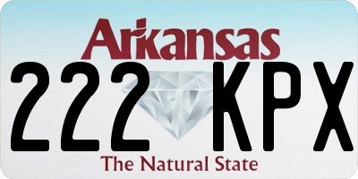 AR license plate 222KPX