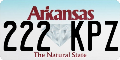 AR license plate 222KPZ
