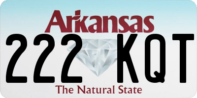 AR license plate 222KQT