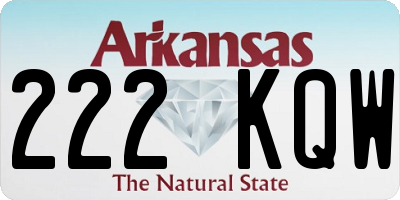 AR license plate 222KQW