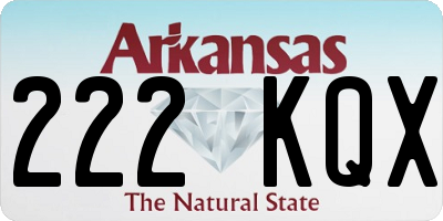 AR license plate 222KQX