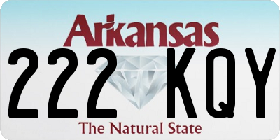 AR license plate 222KQY