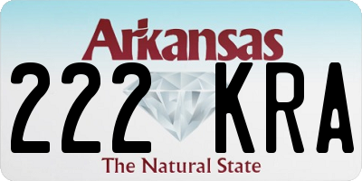 AR license plate 222KRA