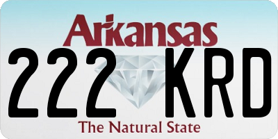 AR license plate 222KRD