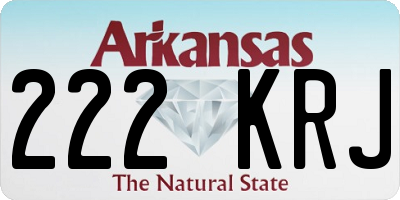 AR license plate 222KRJ
