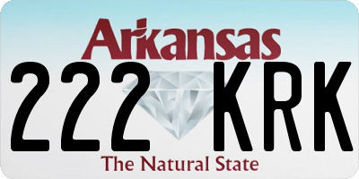 AR license plate 222KRK