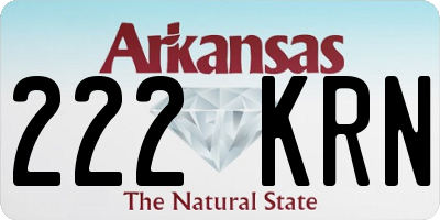 AR license plate 222KRN