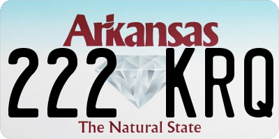 AR license plate 222KRQ